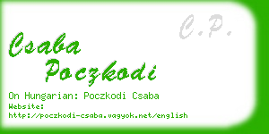 csaba poczkodi business card